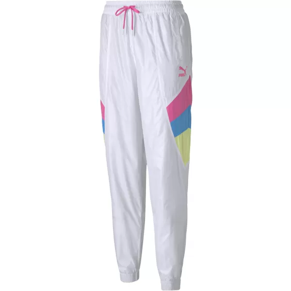 Pantaloni de dama PUMA TFS TRACK PANT WOVEN ALB 