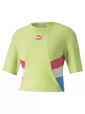 Top pentru femei PUMA TFS RETRO CROP TOP VERDE ASCUȚIT