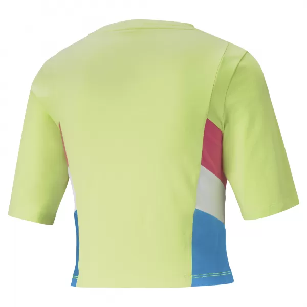  Top pentru femei PUMA TFS RETRO CROP TOP VERDE ASCUȚIT 