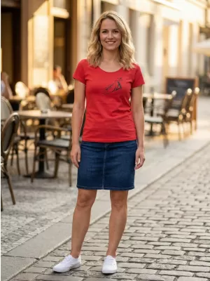 Tricou pentru femei ALTISPORT ALW030F61 ROȘU