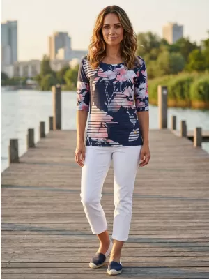 Tricou pentru femei KIXMI KRISTIE ALBASTRU INCHIS