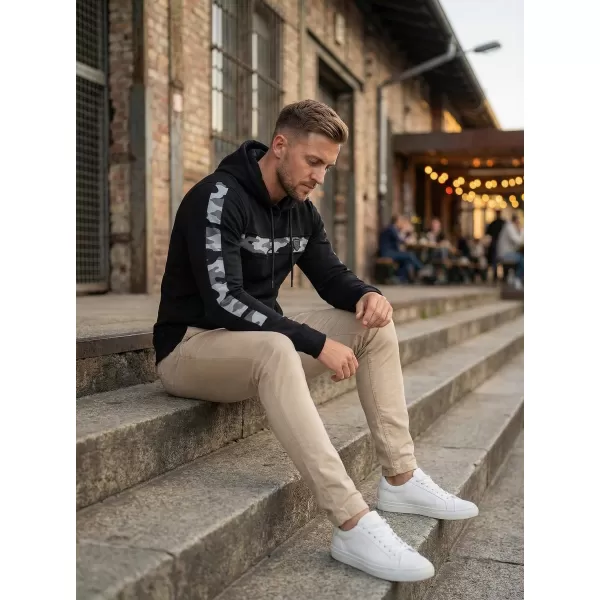  Hanorac extins pentru bărbați KIXMI KENNY NEGRU 