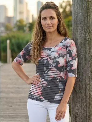Tricou pentru femei KIXMI KRISTIE GRI INCHIS