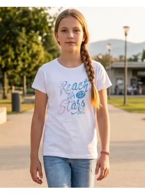 Cămașa fetei SAM 73 BIDANO KTSS291 ALB
