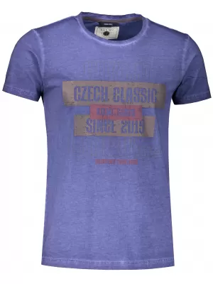Tricou pentru bărbați KIXMI KEIRON ALBASTRU INCHIS