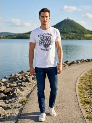 Cămaşă SAM 73 LIAM MT 768 ALB
