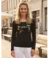 Tricou pentru femei ALTISPORT ALW011169 NEGRU SI AURIU
