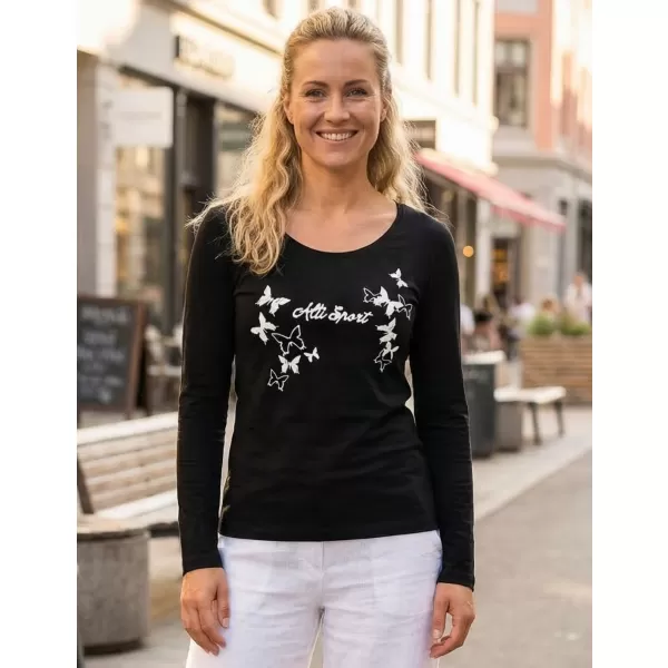  Tricou pentru femei ALTISPORT ALW011169 ALB-NEGRU 