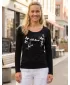 Tricou pentru femei ALTISPORT ALW011169 ALB-NEGRU