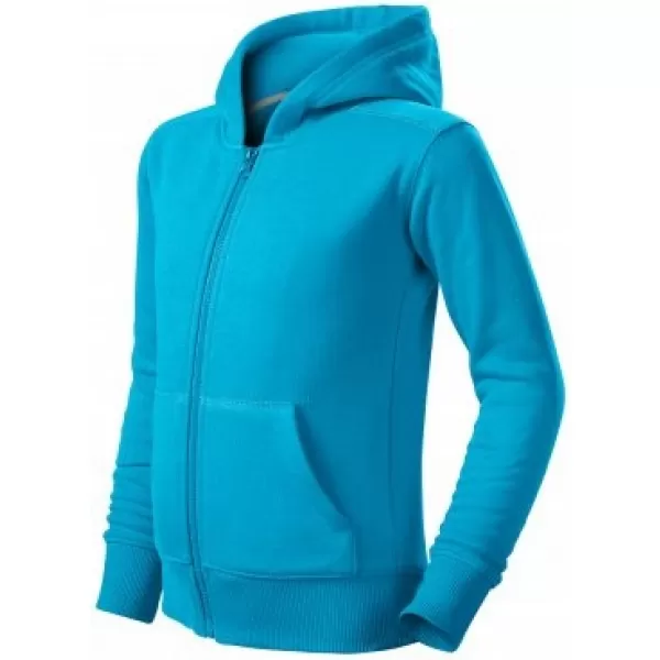  Hanorac pentru copii MALFINI TRENDY ZIPPER 412 TURCOAZ 