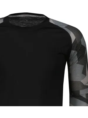 Cămașă termică pentru bărbați SENSOR MERINO IMPRESS 19200020 NEGRU/CAMO