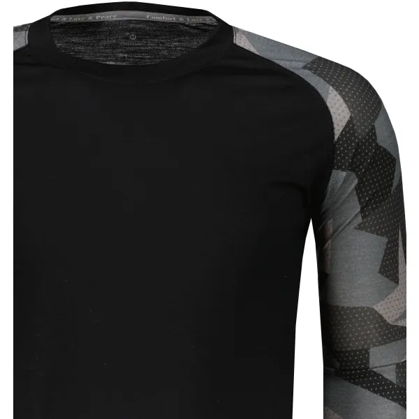  Cămașă termică pentru bărbați SENSOR MERINO IMPRESS 19200020 NEGRU/CAMO 