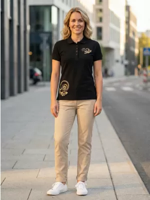Tricou pentru femei ALTISPORT ALW026210 NEGRU SI AURIU