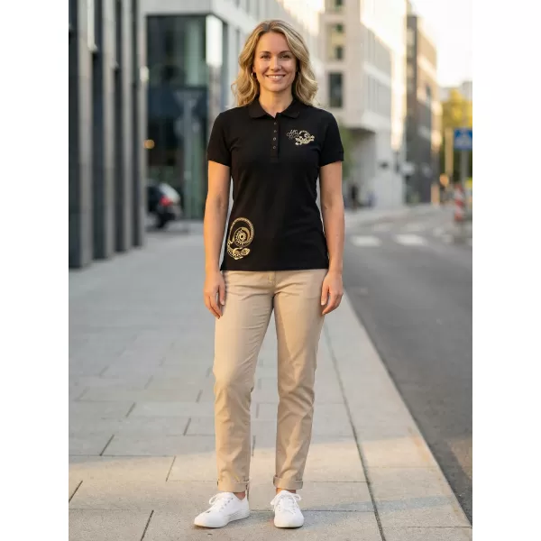  Tricou pentru femei ALTISPORT ALW026210 NEGRU SI AURIU 