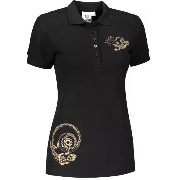  Tricou pentru femei ALTISPORT ALW026210 NEGRU SI AURIU 