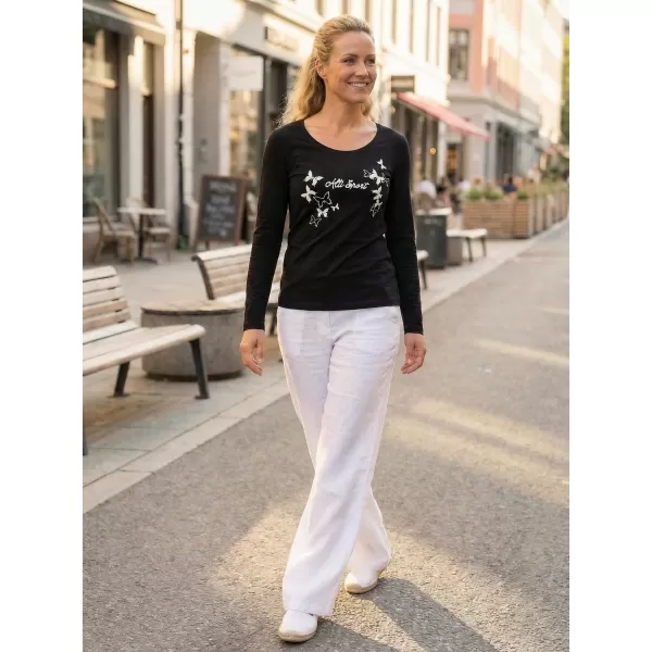  Tricou pentru femei ALTISPORT ALW011169 ALB-NEGRU 