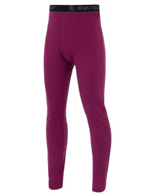 Pantaloni termici pentru copii SENSOR MERINO DOUBLE FACE LOGO 20200023 LILA