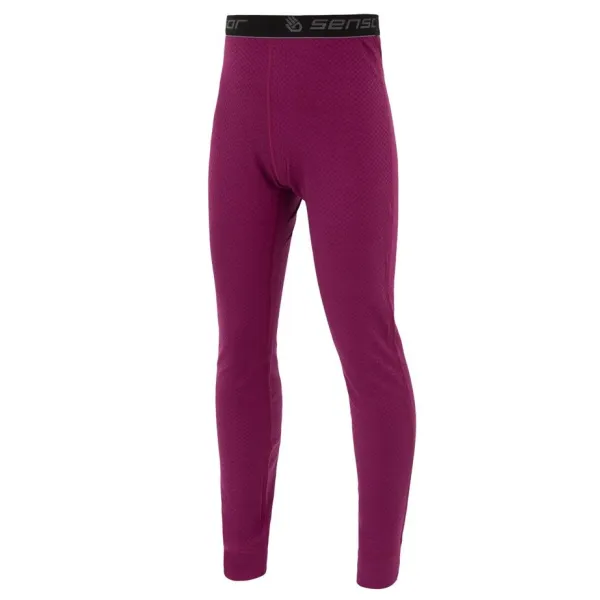  Pantaloni termici pentru copii SENSOR MERINO DOUBLE FACE LOGO 20200023 LILA 