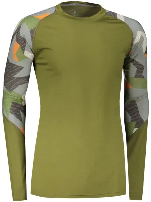 Cămașă termică pentru bărbați SENSOR MERINO IMPRESS 19200021 SAFARI/CAMO