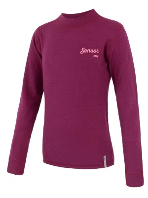 Tricou termic pentru copii SENSOR MERINO DOUBLE FACE LOGO 20200021 LILA