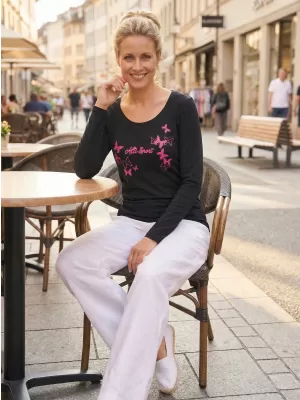 Tricou pentru femei ALTISPORT ALW011169 BLEUMARIN/ROZ