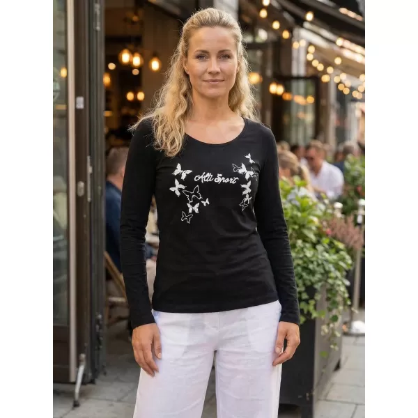  Tricou pentru femei ALTISPORT ALW011169 ALB-NEGRU 