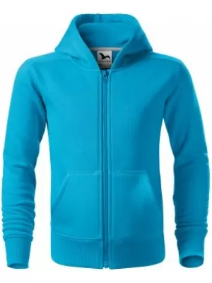 Hanorac pentru copii MALFINI TRENDY ZIPPER 412 TURCOAZ