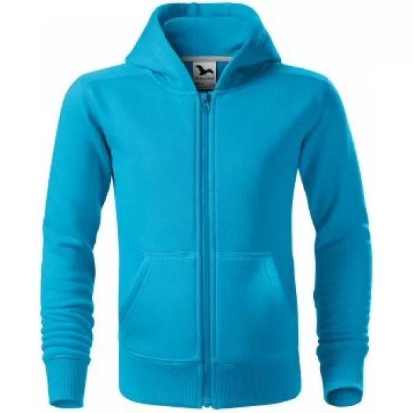  Hanorac pentru copii MALFINI TRENDY ZIPPER 412 TURCOAZ 