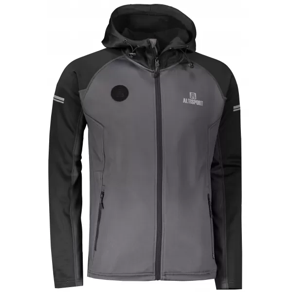  Hanorac sport pentru bărbați ALTISPORT PIUMAN GRI INCHIS 