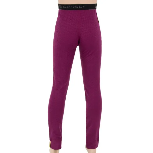  Pantaloni termici pentru copii SENSOR MERINO DOUBLE FACE LOGO 20200023 LILA 