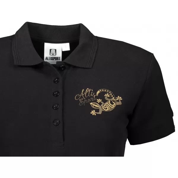  Tricou pentru femei ALTISPORT ALW026210 NEGRU SI AURIU 