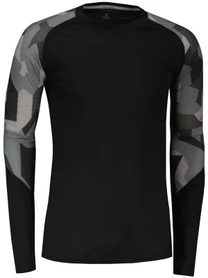 Cămașă termică pentru bărbați SENSOR MERINO IMPRESS 19200020 NEGRU/CAMO