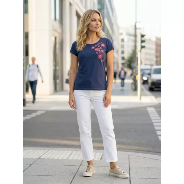  Tricou pentru femei ALTISPORT ALW053122 ALBASTRU MIEZ DE NOAPTE/ROZ 