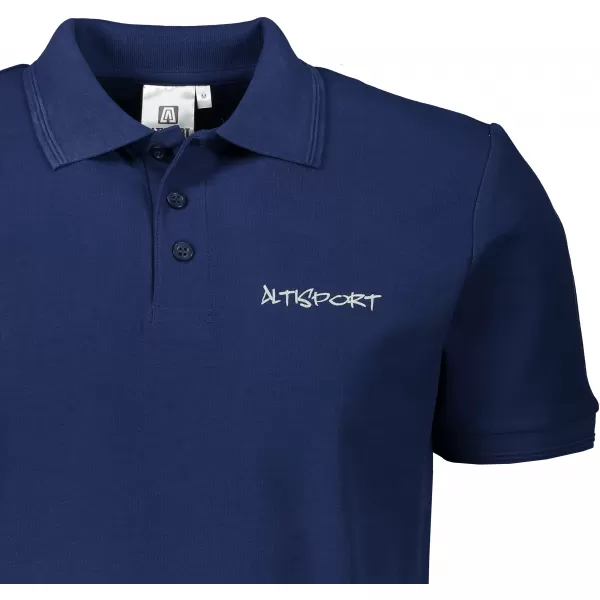  Tricou pentru bărbați cu guler ALTISPORT ALM013203 ALBASTRU MIEZUL NOPȚII 