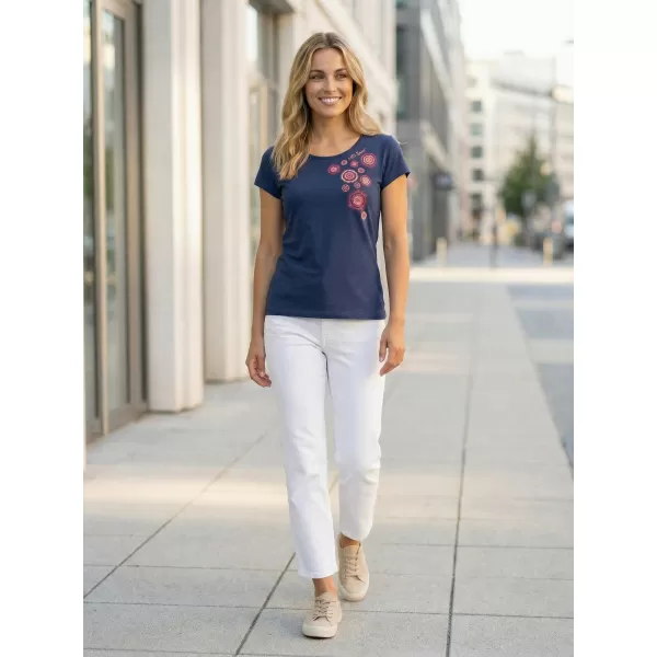  Tricou pentru femei ALTISPORT ALW053122 ALBASTRU MIEZ DE NOAPTE/ROZ 