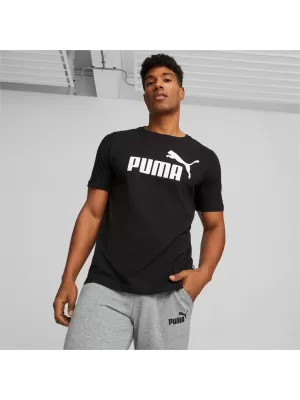 Tricou pentru bărbați PUMA ESS LOGO TEE PUMA NEGRU