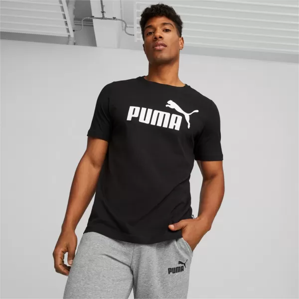  Tricou pentru bărbați PUMA ESS LOGO TEE PUMA NEGRU 