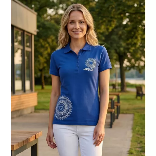  Tricou de damă cu guler ALTISPORT ALW024210 ALBASTRU REGAL 