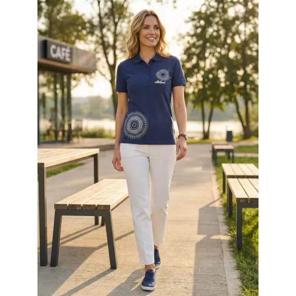  Tricou de damă cu guler ALTISPORT ALW024210 ALBASTRU MIEZUL NOPȚII 