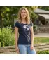 Tricou pentru femei ALTISPORT ALW050122 BLEUMARIN/ROZ