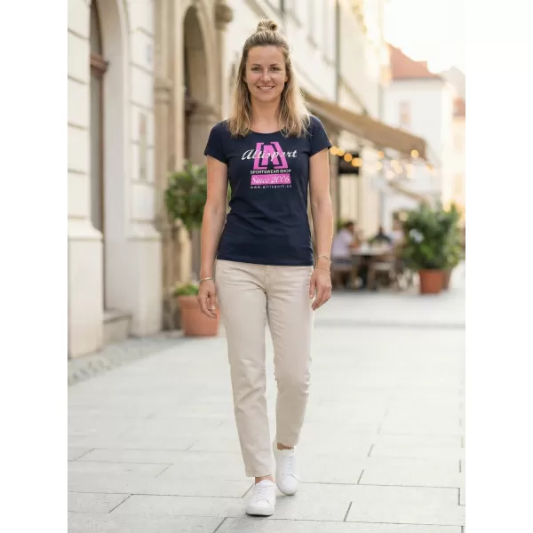  Tricou pentru femei ALTISPORT ALW047122 BLEUMARIN/ROZ 