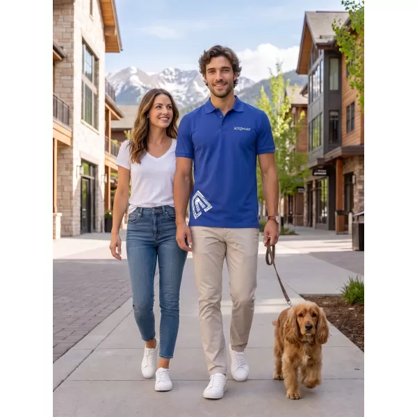  Tricou pentru bărbați cu guler ALTISPORT ALM013203 ALBASTRU REGAL 