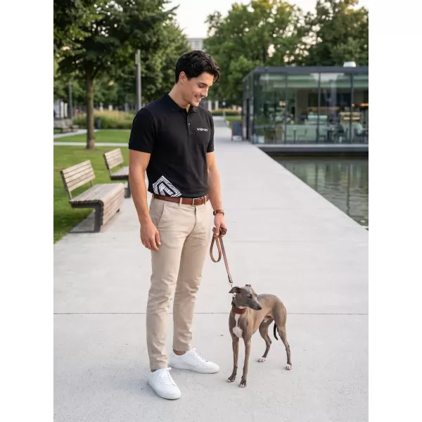  Tricou pentru bărbați cu guler ALTISPORT ALM013203 ALB-NEGRU 
