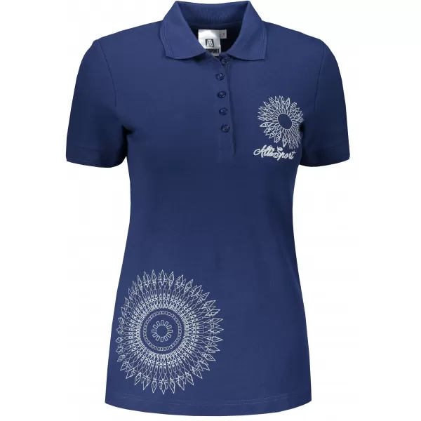  Tricou de damă cu guler ALTISPORT ALW024210 ALBASTRU MIEZUL NOPȚII 