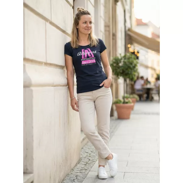  Tricou pentru femei ALTISPORT ALW047122 BLEUMARIN/ROZ 