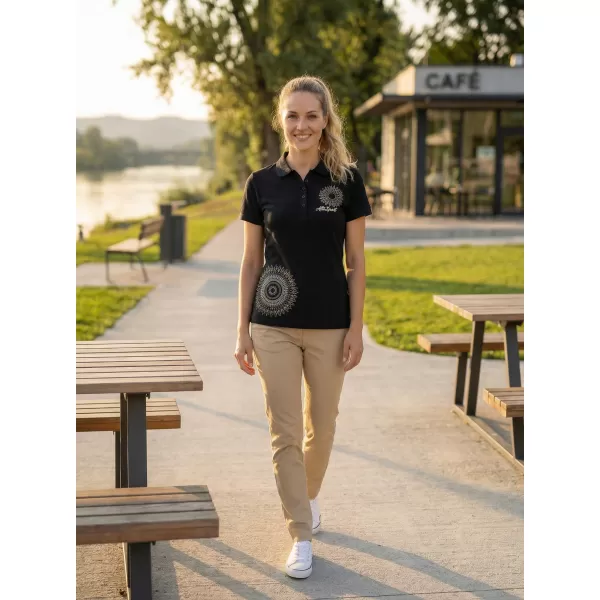  Tricou de damă cu guler ALTISPORT ALW024210 ALBASTRU MARIN 