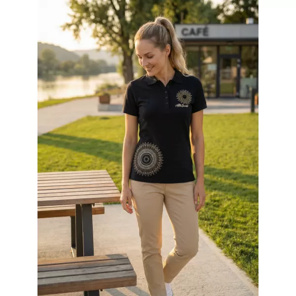  Tricou de damă cu guler ALTISPORT ALW024210 ALBASTRU MARIN 