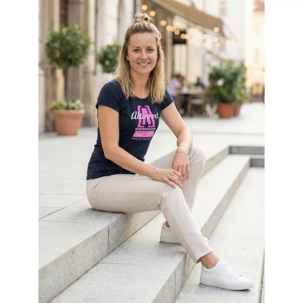  Tricou pentru femei ALTISPORT ALW047122 BLEUMARIN/ROZ 