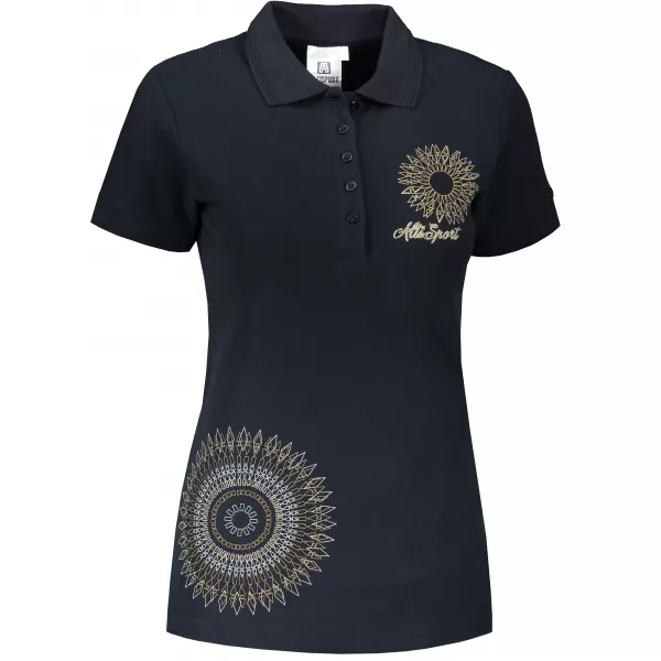  Tricou de damă cu guler ALTISPORT ALW024210 ALBASTRU MARIN 
