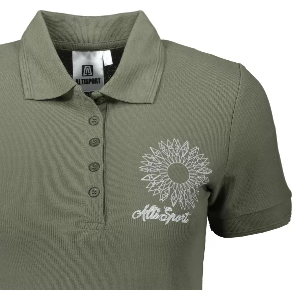  Tricou de damă cu guler ALTISPORT ALW024210 KAKI 